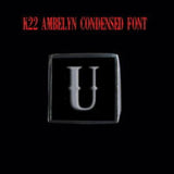 Square K22 Ambelyn Font 1-Letter Stainless Steel Rings - Ring - Big Joes Biker Rings