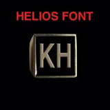 Helios Font - H to L Two Letter Bronze Rings - Ring - Big Joes Biker Rings