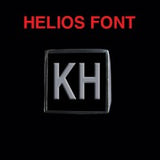 Helios Font - H to L Two Letter Silver Rings - Ring - Big Joes Biker Rings