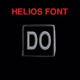 Helios Font - D to G Two Letter Silver Rings - Ring - Big Joes Biker Rings