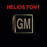 Helios Font - D to G Two Letter Bronze Rings - Ring - Big Joes Biker Rings