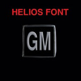 Helios Font - D to G Two Letter Steel Rings - Ring - Big Joes Biker Rings