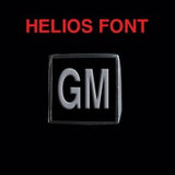 Helios Font - D to G Two Letter Silver Rings - Ring - Big Joes Biker Rings