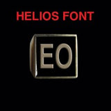 Helios Font - D to G Two Letter Bronze Rings - Ring - Big Joes Biker Rings