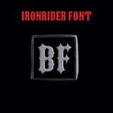 Various Ironrider Font Two Letter Silver Rings - Ring - Big Joes Biker Rings