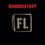 Various Ironrider Font - Two Letter Bronze Rings - Ring - Big Joes Biker Rings
