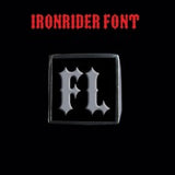 Various Ironrider Font Two Letter Silver Rings - Ring - Big Joes Biker Rings