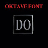 Oktave Font - D to G Two Letter Silver Rings - Ring - Big Joes Biker Rings