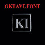 Oktave Font - H to L Two Letter Silver Rings - Ring - Big Joes Biker Rings