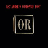 K22 Ambelyn Font - M to Q Two Letter Bronze Rings - Ring - Big Joes Biker Rings