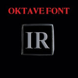 Oktave Font - H to L Two Letter Silver Rings - Ring - Big Joes Biker Rings
