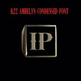 K22 Ambelyn Font - H to L Two Letter Bronze Rings - Ring - Big Joes Biker Rings