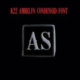 K22 Ambelyn Font - A to C Two Letter Silver Rings - Ring - Big Joes Biker Rings