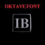 Oktave Font - H to L Two Letter Silver Rings - Ring - Big Joes Biker Rings