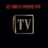 K22 Ambelyn Font - R to Z Two Letter Bronze Rings - Ring - Big Joes Biker Rings