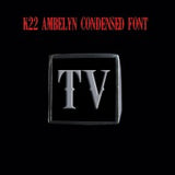 K22 Ambelyn Font - R to Z Two Letter Silver Rings - Ring - Big Joes Biker Rings
