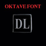 Oktave Font - D to G Two Letter Silver Rings - Ring - Big Joes Biker Rings