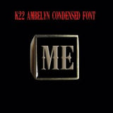 K22 Ambelyn Font - M to Q Two Letter Bronze Rings - Ring - Big Joes Biker Rings