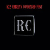K22 Ambelyn Font - R to Z Two Letter Silver Rings - Ring - Big Joes Biker Rings