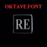 Oktave Font - R to Z Two Letter Silver Rings - Ring - Big Joes Biker Rings