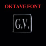 Oktave Font - D to G Two Letter Silver Rings - Ring - Big Joes Biker Rings