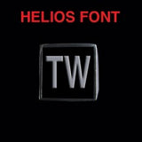 Helios Font - R to Z Two Letter Silver Rings - Ring - Big Joes Biker Rings