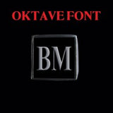 Oktave Font - A to C Two Letter Steel Rings - Ring - Big Joes Biker Rings