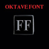 Oktave Font - D to G Two Letter Silver Rings - Ring - Big Joes Biker Rings