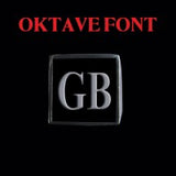 Oktave Font - D to G Two Letter Silver Rings - Ring - Big Joes Biker Rings