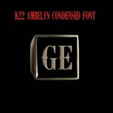 K22 Ambelyn Font - D to G Two Letter Bronze Rings - Ring - Big Joes Biker Rings