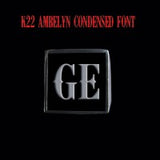 K22 Ambelyn Font - D to G Two Letter Silver Rings - Ring - Big Joes Biker Rings