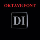 Oktave Font - D to G Two Letter Silver Rings - Ring - Big Joes Biker Rings