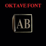 Oktave Font - A to C Two Letter Bronze Rings - Ring - Big Joes Biker Rings