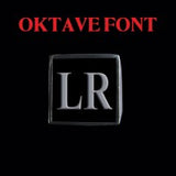 Oktave Font - H to L Two Letter Silver Rings - Ring - Big Joes Biker Rings