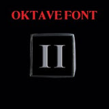Oktave Font - H to L Two Letter Silver Rings - Ring - Big Joes Biker Rings