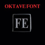 Oktave Font - D to G Two Letter Silver Rings - Ring - Big Joes Biker Rings