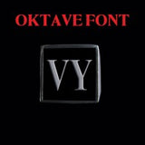 Oktave Font - R to Z Two Letter Silver Rings - Ring - Big Joes Biker Rings