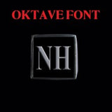 Oktave Font - M to Q Two Letter Silver Rings - Ring - Big Joes Biker Rings