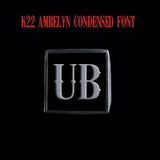 K22 Ambelyn Font - R to Z Two Letter Silver Rings - Ring - Big Joes Biker Rings