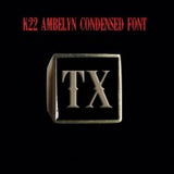 K22 Ambelyn Font - R to Z Two Letter Bronze Rings - Ring - Big Joes Biker Rings