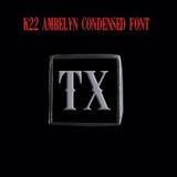 K22 Ambelyn Font - R to Z Two Letter Steel Rings - Ring - Big Joes Biker Rings