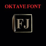 Oktave Font - D to G Two Letter Bronze Rings - Ring - Big Joes Biker Rings