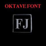 Oktave Font - D to G Two Letter Silver Rings - Ring - Big Joes Biker Rings