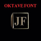 Oktave Font - H to L Two Letter Bronze Rings - Ring - Big Joes Biker Rings