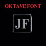 Oktave Font - H to L Two Letter Silver Rings - Ring - Big Joes Biker Rings