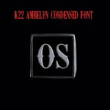 K22 Ambelyn Font - M to Q Two Letter Silver Rings - Ring - Big Joes Biker Rings