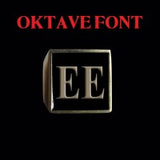 Oktave Font - D to G Two Letter Bronze Rings - Ring - Big Joes Biker Rings