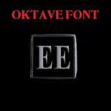 Oktave Font - D to G Two Letter Steel Rings - Ring - Big Joes Biker Rings