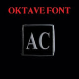 Oktave Font - A to C Two Letter Silver Rings - Ring - Big Joes Biker Rings