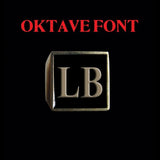 Oktave Font - H to L Two Letter Bronze Rings - Ring - Big Joes Biker Rings